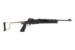 Ruger Mini-14 5.56 NATO Rifle has a stainless steel side folding stock